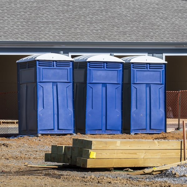 how often are the portable restrooms cleaned and serviced during a rental period in Readfield ME